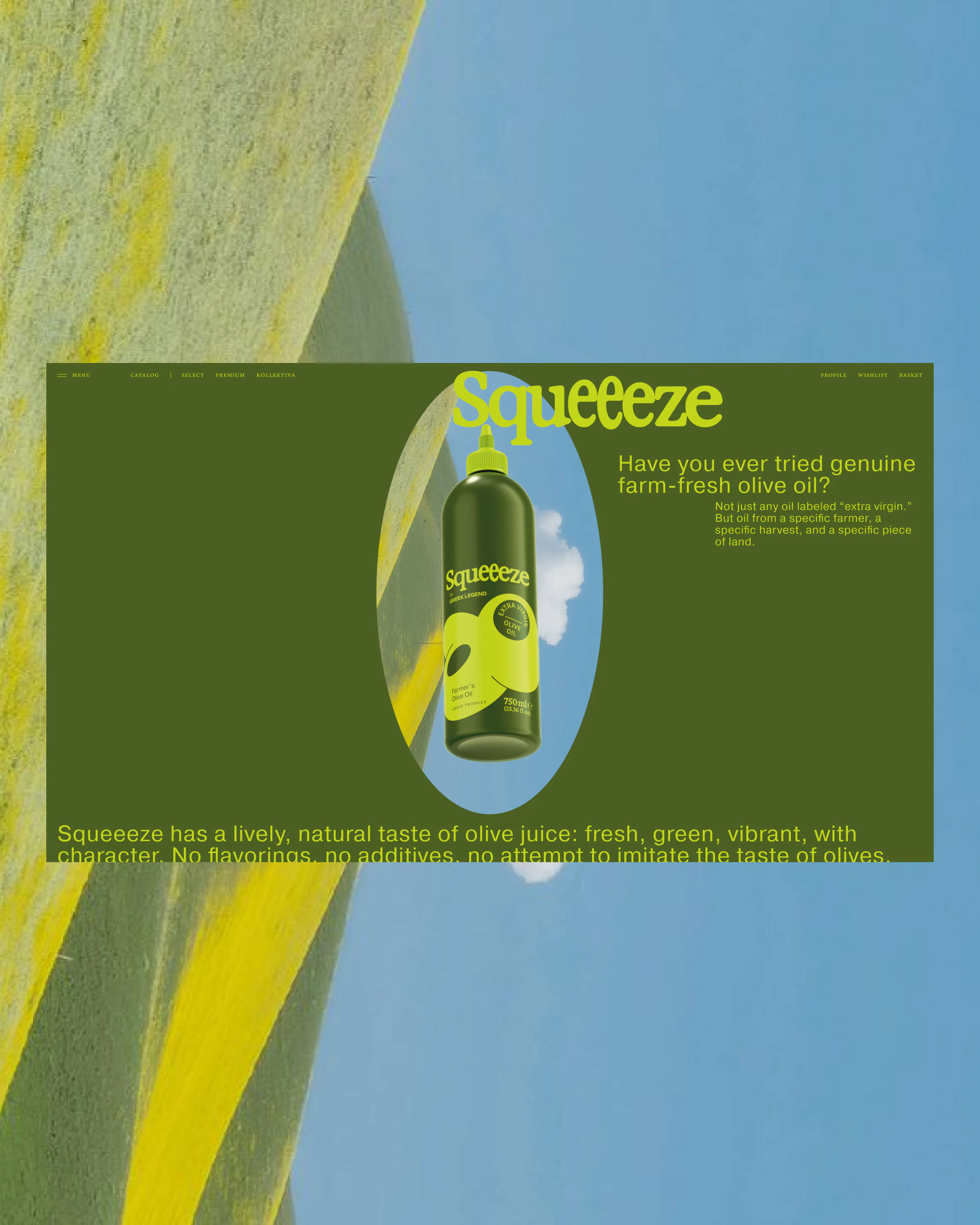 Greek Legend Squeeeze e-commerce concept